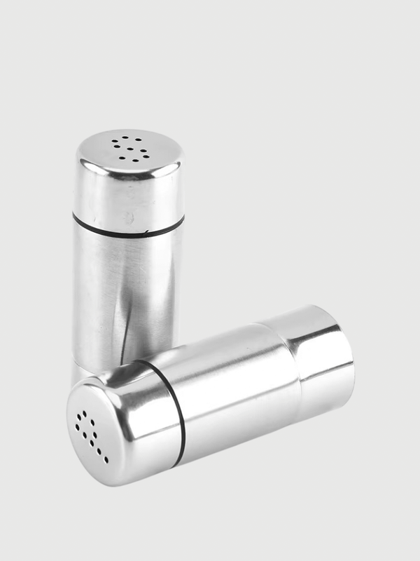 Classic Stainless Steel Spice Shaker Seasoning Jar Salt Sugar Bottle Pepper Spice Shaker Bottle Versatile Dispenser Kitchen Cooking salt pepper spice serveware Salt Pigs, Cellars & Servers Tool in silver color