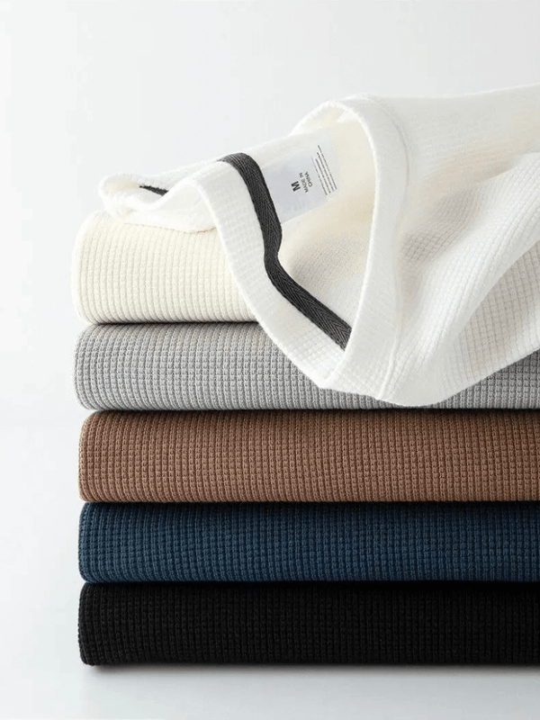 Women’s woman womens Men’s man mens Unisex Genflex Gender Neutral Genderfluid petite-, tall-, plus-, size  Japanese Waffle Short Sleeved Summer vacation getaway holiday crewneck Round Neck Half Sleeved Top Loose Casual Solid Color sleeves crew neck T-shirts in Black, Beige, Gray, White, Dark navy blue, Coffee brown