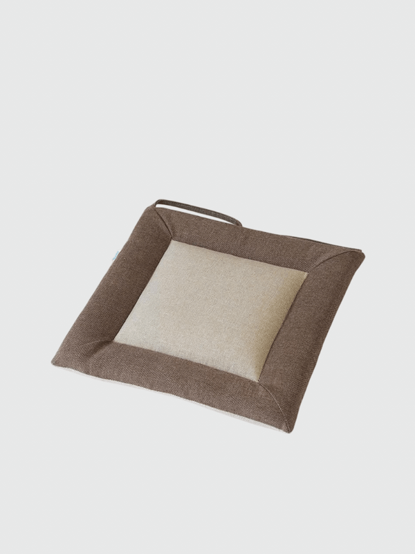 Japanese Style Tatami Linen Chair Living Room Sofa Cushion Office Chair Student Floor Cushions Furniture in natural brown with cream beige color