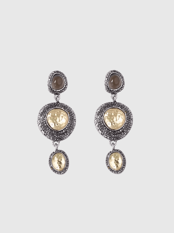 Women’s woman womens ZAA Irregular Geometric Multilayer Oval Metal drop Earrings for Women Vintage Statement Jewelry Gifts fashion jewellery in silver color