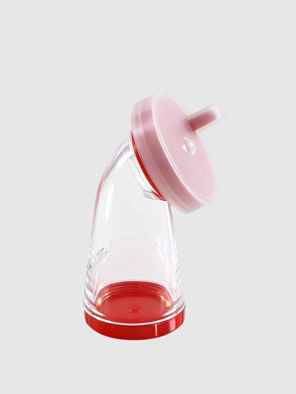 Japanese Plastic Container Sesame Seed Grinder Manual Sesame Mill Flaxseed Grinder for Rice Salads Noodles Home Kitchen Gadgets transparent with red color