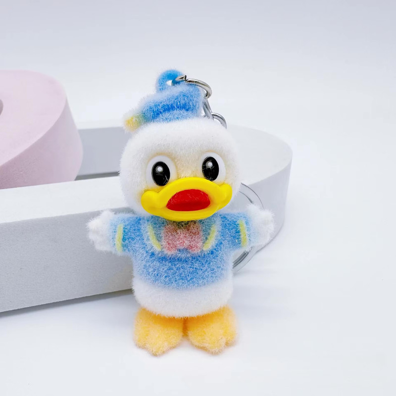 Kawaii Anime Disney Cartoon Family Together Series Flock Donald duck Pendant Toy Cute Bag Accessory Doll Kid Christmas Party small gifts Keychains Charm Cosplay Accessories
