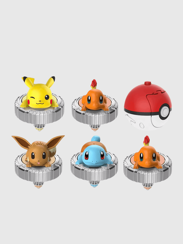 Original Pokemon Pikachu Spinning Top Arena Cartoon Anime Figure Pull Monster Elf Ball Go Battle Game Boy Girl Kids Child children’s Birthday Gift, Pikachu-, Eevee-, Mew-, Squirtle-, Charmander-, unboxed, boxed TAKARA TOMY toys