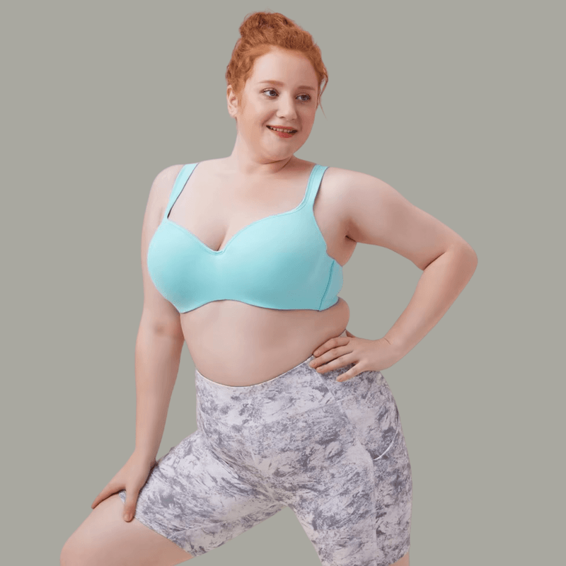 Women’s woman womens Men’s man mens petite-, tall-, plus-, size Large Size Women With Gathered Breasts Anti Sagging Full Cup Extra Breast Brasier Mujer B C D E F size Wireless Plunge Bra intimates underwear in Matcha green
