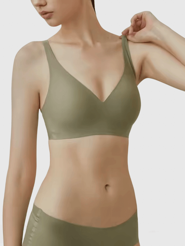 Women’s woman womens Men’s man mens petite-, tall-, plus-, size Breathe Deep V-Neck Thin Seamless 3D Soft Support without Wires wireless wire-free to Push Up and Hold Side Breasts and Prevent Sagging underwear intimates Bras in Green