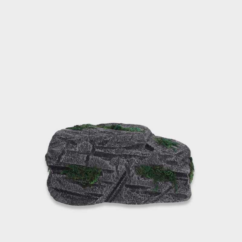 Simulated Fake faux Stone Prop Potted Plants Artificial Foam Stone Backyard Figurine Rock For Landscape outdoor Garden Decoration Rocks stones in Gray grey with green moss
