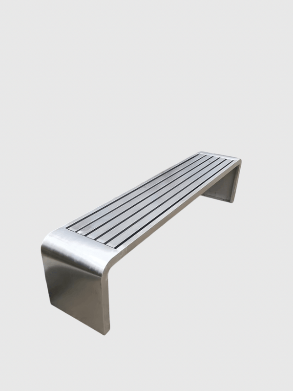 Outdoor garden office home Stainless steel park bench, long seat, corrosion-resistant and rust-resistant, plastic wood outdoors garden benches in silver color