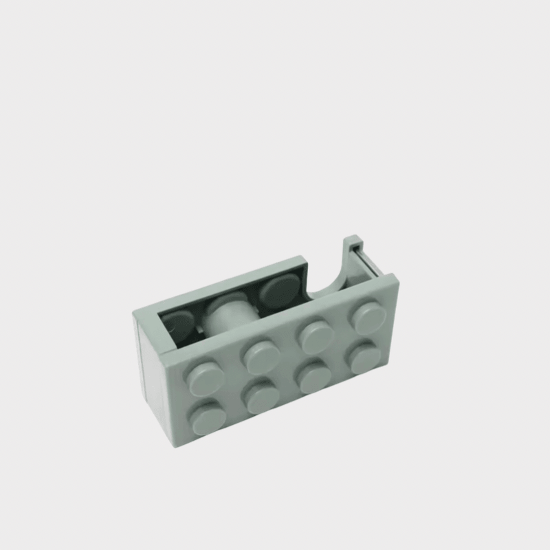 Office Home Building Block Desktop Tape Cutter Transparent Tape Holder for Office Stationery Tape Dispenser Cute Storage Box dispensers in green