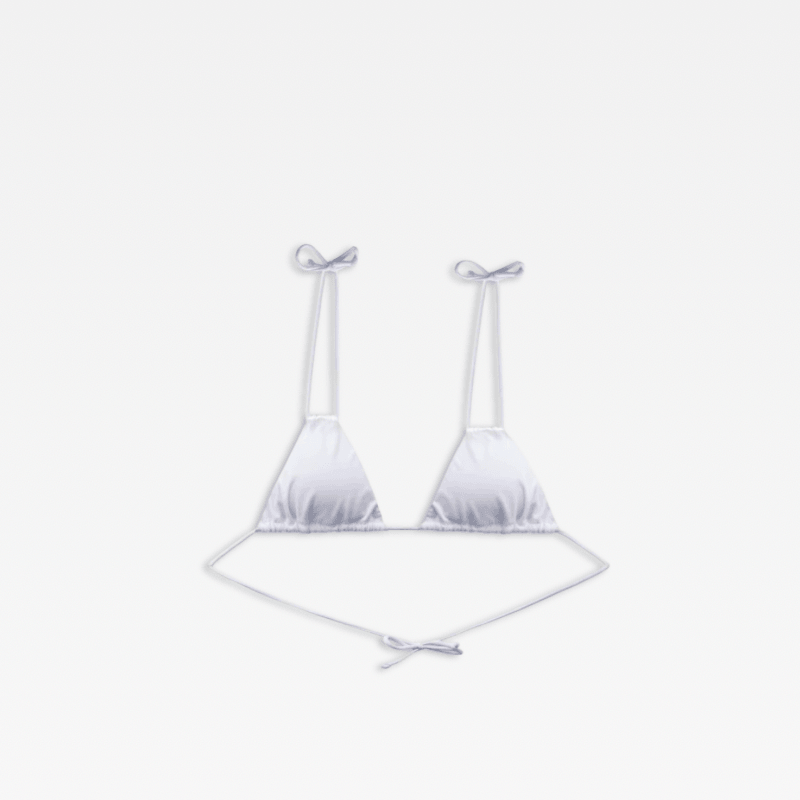 Women’s woman womens petite-, tall-, plus-, size Classic crossover string Triangle Bikini Top Woman Swimwear Triangular Tube Bathing Suits Sexy Biquini UP Swim Wear Bandage swimwear in white