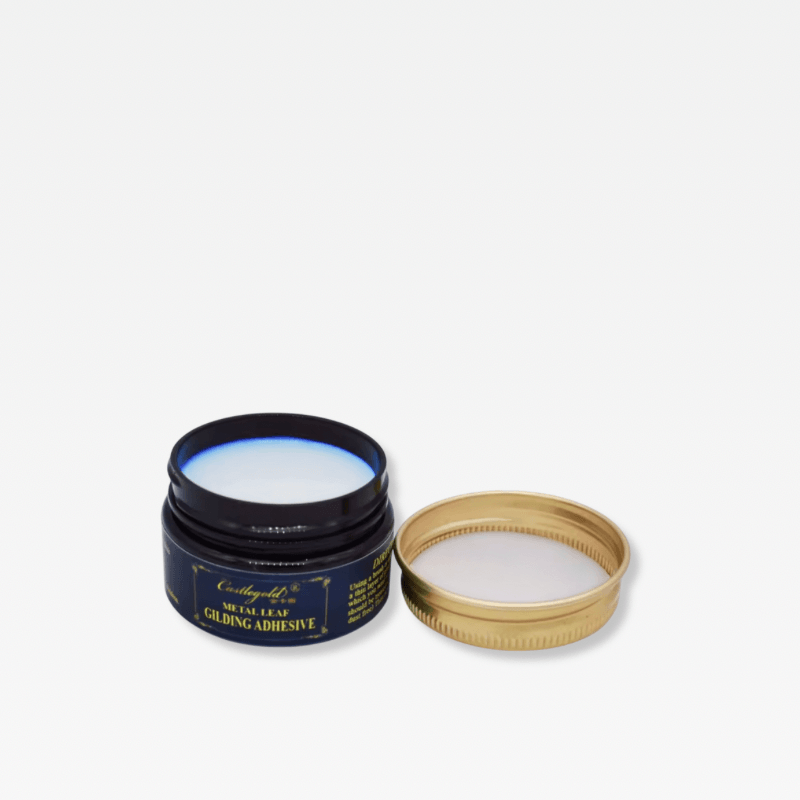 Crafts Metal Gold Leaf Gilding Adhesive 35ml to paste gold leaf and silver leaf - Water based gilding glue and Clear Coat for Gold Leafs