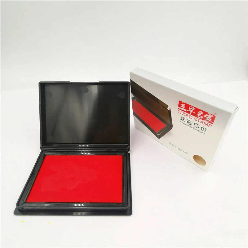 Office Home religion religious Taoist supplies, small printing pad, sponge printing pad, copper printing pad, seal stamp-pad ink stamp pads in black with red