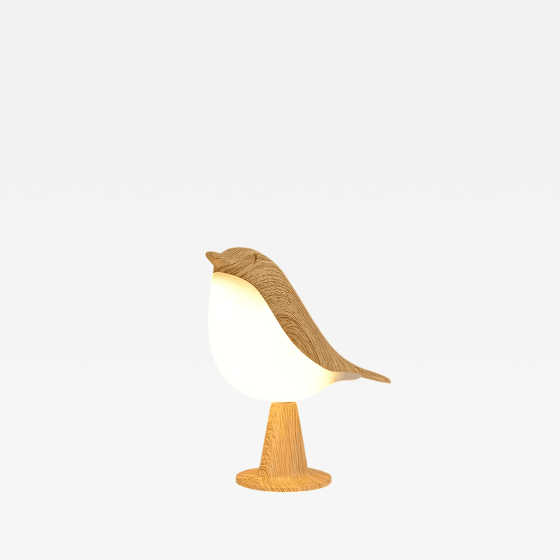 Office Home Restaurant  LED Touch-Control  Bird Lamp - Art Deco, 3-Levels Dimmable, USB-Cordless with Rechargeable Battery, Versatile for All Rooms in natural light brown white