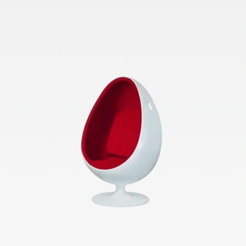 Office Home JC Norway Scandinavia Scandinavian Norwegian Nordic style fashion Study-, Living-, Room Single FRP Shopping Mall Personality Pointed Ball Round Leisure Creative Egg Chair Armchair Chairs furniture in red with white