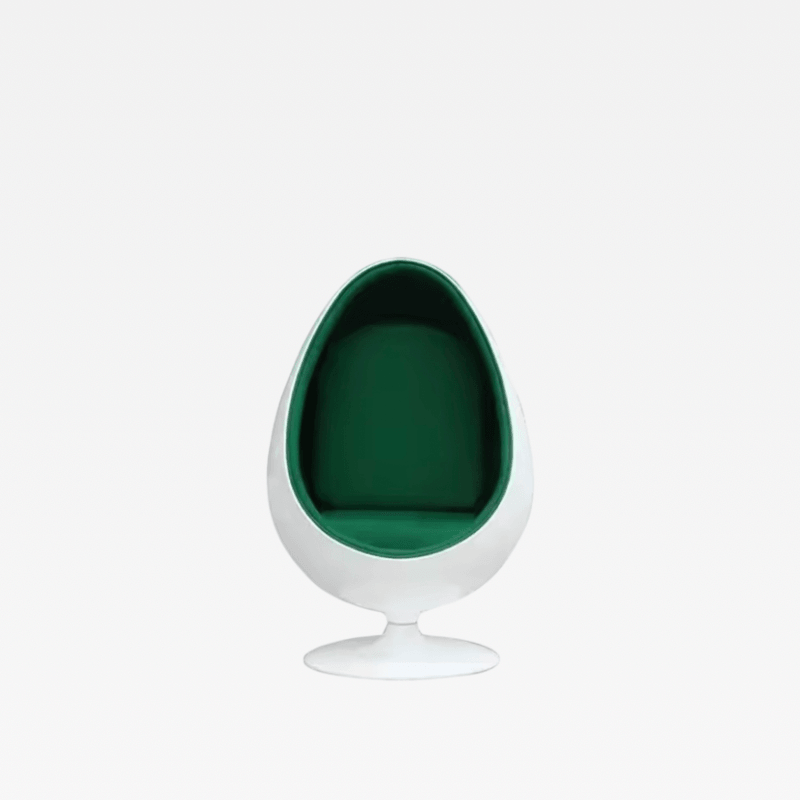 Office Home JC Norway Scandinavia Scandinavian Norwegian Nordic style fashion Study-, Living-, Room Single FRP Shopping Mall Personality Pointed Ball Round Leisure Creative Egg Chair Armchair Chairs furniture in green with white