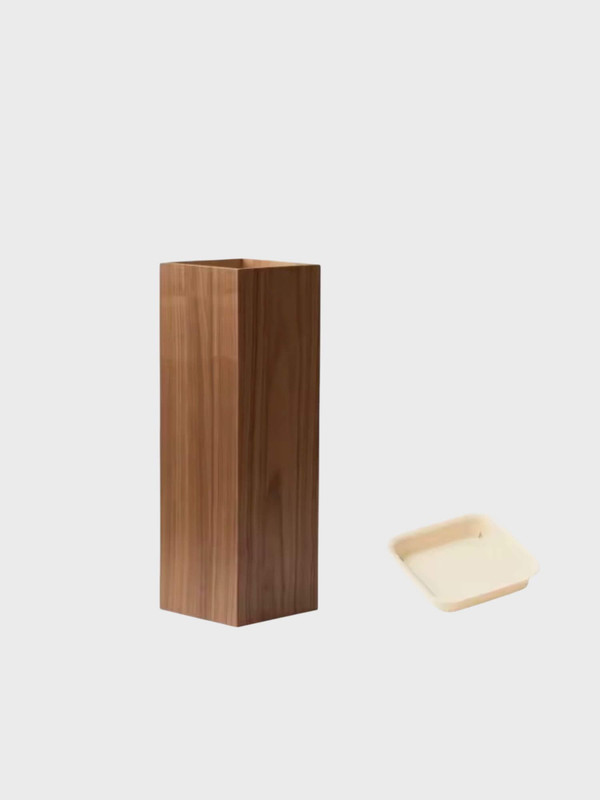 Japanese Style Office Home Entryway Parasol Holder Solid Wood Square Umbrella Stand Hotel Lobby Umbrellas Rack Stable Load-bearing Parasol Stands in walnut wood Wooden furniture