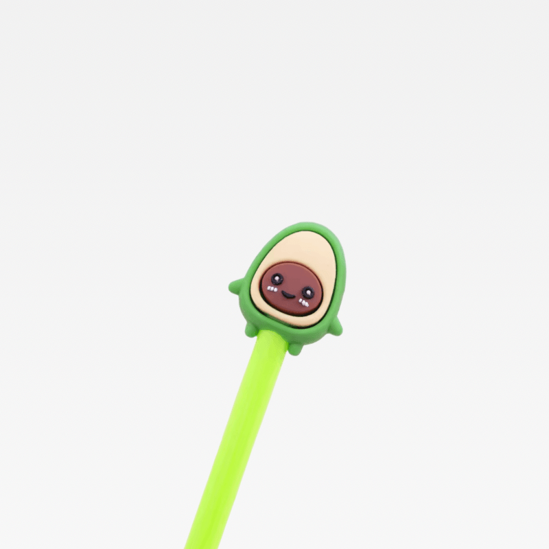 Office Home School Cute Kawaii Avocado Fruit Gel Pen Stationery Office School Supplies Kids Gifts Sweet Lovely Pretty Creative pens in green with brown