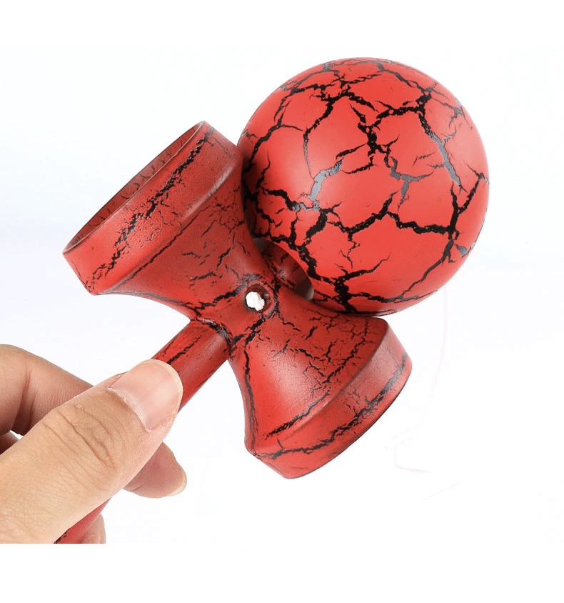 Kendama Toy   Unisex Japanese Regular Professional Ball Outdoor Skillful Juggling Ball Stress Ball Japan Early Education Wooden Toys for Children In red
