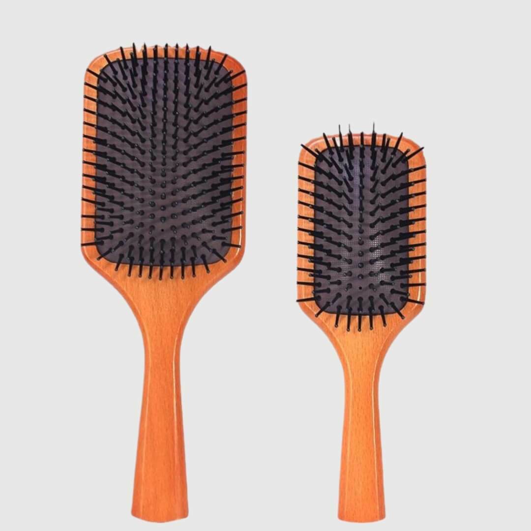 Beech Wood Paddle Brush    Boar Bristle Hair Natural Wooden Comb Hairbrush for Curly Thick Long Dry Wet Hair Detangler Massage Brushes