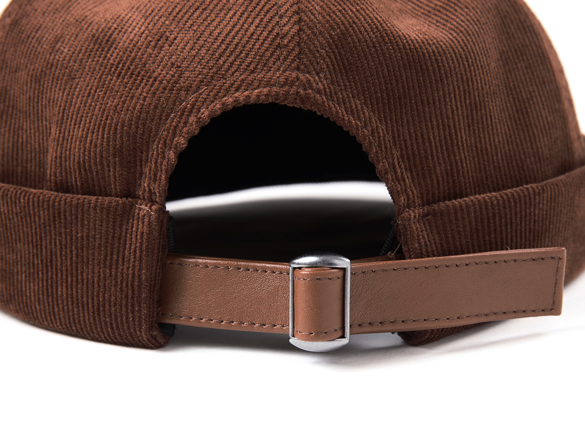 Sauce Skulcap  Unisex Anywear Men's Women’s Japanese Hat Fedoras Mens Miki Hats Ribbed Skullcaps Sailor's Cap Vintage Corduroy Fabric Embroidery Anti-deformation Size Adjustable Japan Caps for Man Woman in Dark brown 
