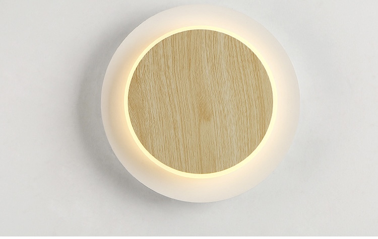 Modern LED Wall Lamp for Living Room Bedside Hallway Home Lamps Decoration Lighting Fixture Luminaire Wood Sconce Light Indoor Nordic Trendy in Black White Wood