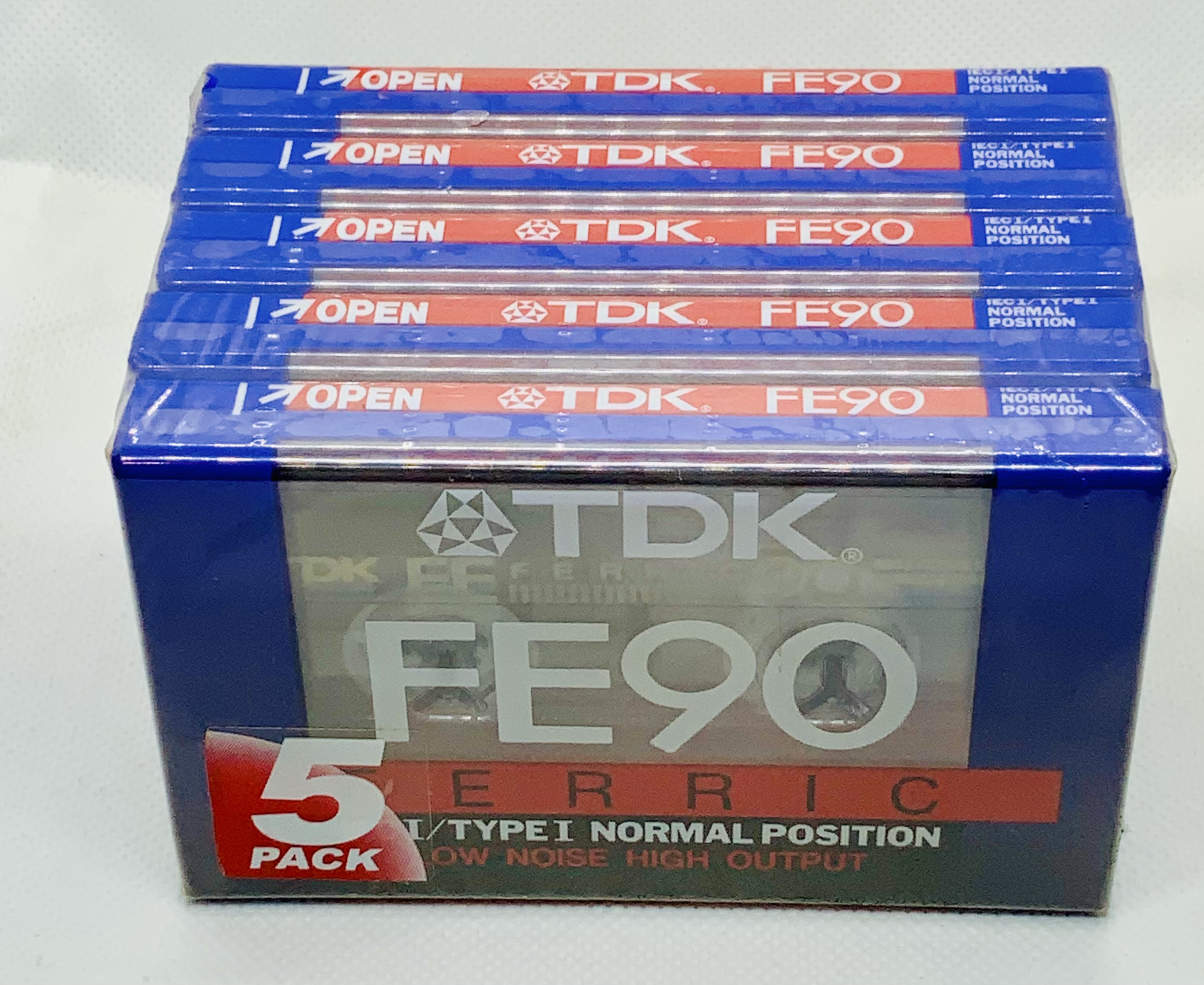 TDK FE90 Cassette Tape 5-Pack