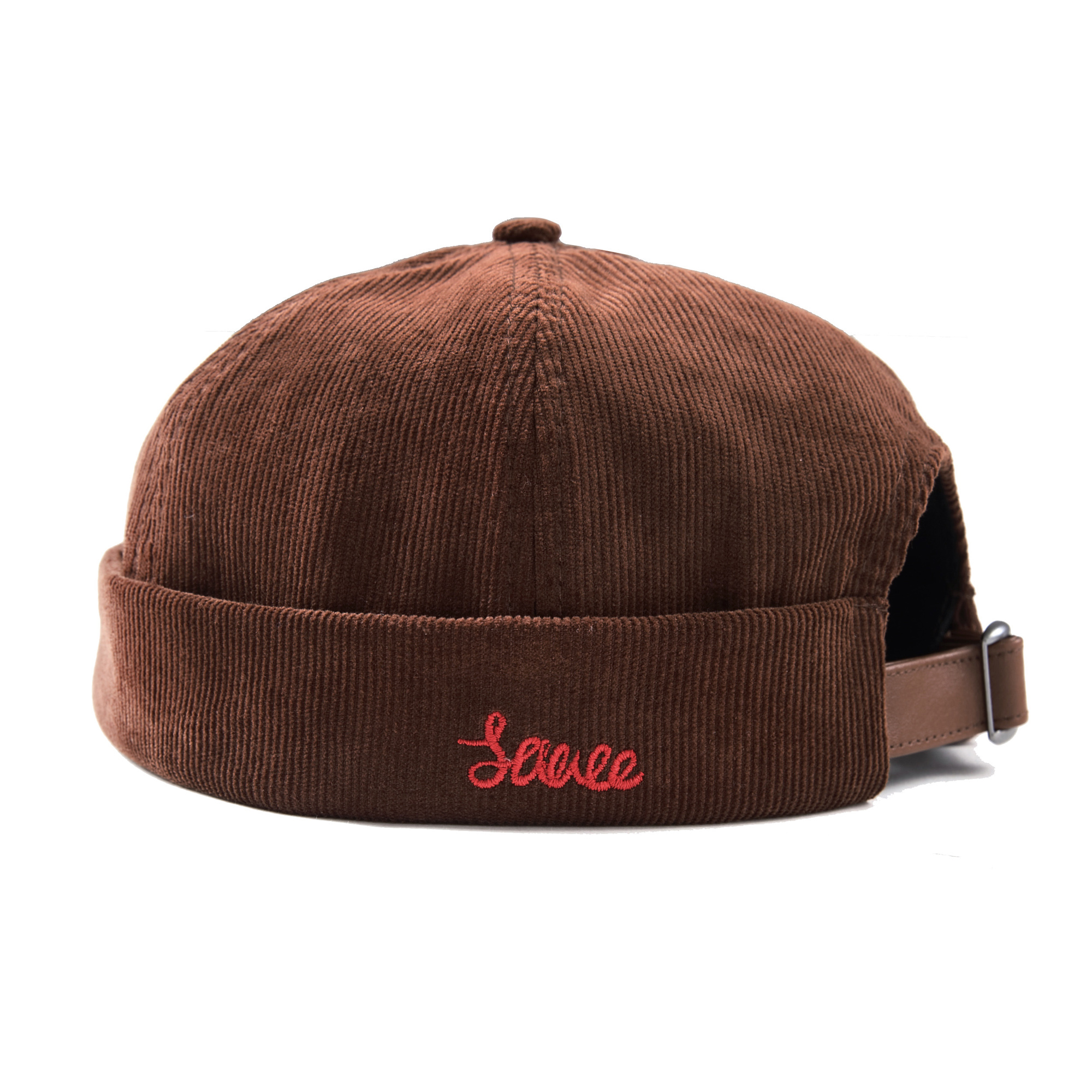 Sauce Skulcap  Unisex Anywear Men's Women’s Japanese Hat Fedoras Mens Miki Hats Ribbed Skullcaps Sailor's Cap Vintage Corduroy Fabric Embroidery Anti-deformation Size Adjustable Japan Caps for Man Woman in Auburn Brown