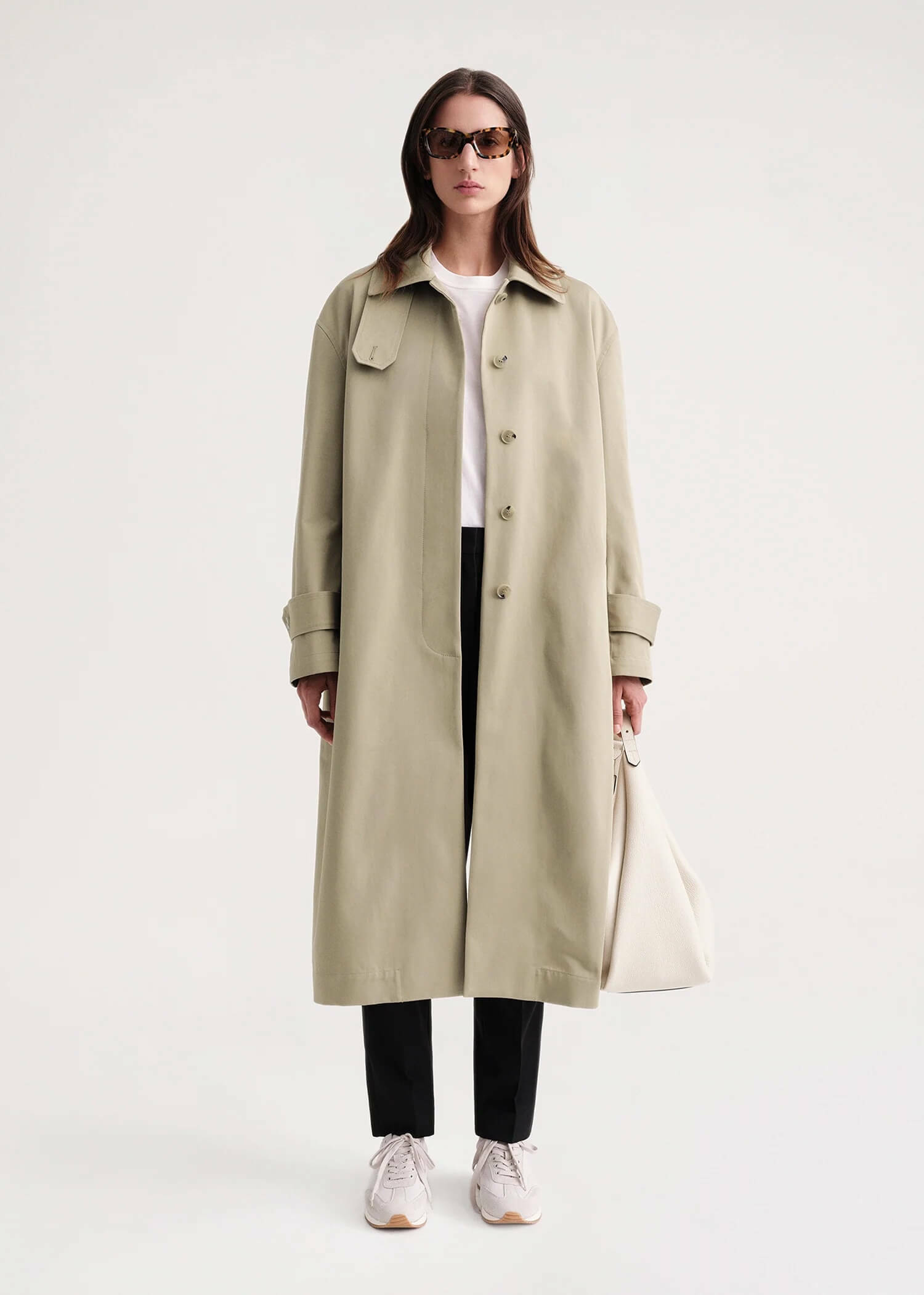 Trench Coat khaki   Women’s Winter Long Cotton Button Stand Collar Jackets Vintage Classic Vintage Plus Size womens Wind Coats commuter workwear Outerwear for petite size woman in beige