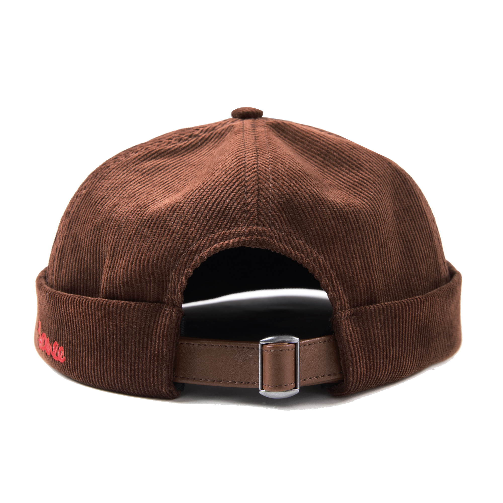 Sauce Skulcap  Unisex Anywear Men's Women’s Japanese Hat Fedoras Mens Miki Hats Ribbed Skullcaps Sailor's Cap Vintage Corduroy Fabric Embroidery Anti-deformation Size Adjustable Japan Caps for Man Woman in Auburn Brown