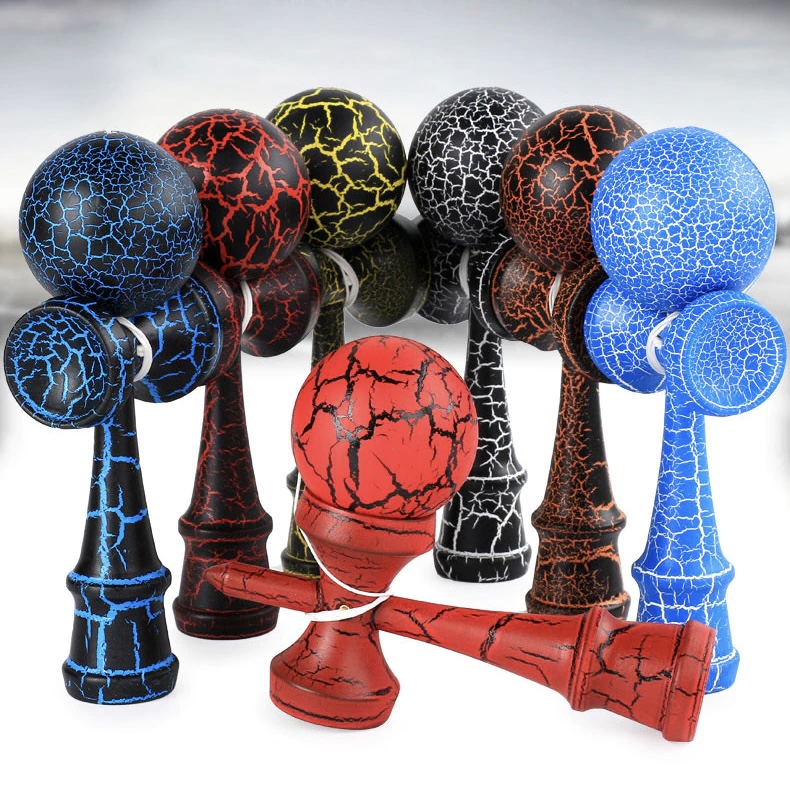 Kendama Toy   Unisex Japanese Regular Professional Ball Outdoor Skillful Juggling Ball Stress Ball Japan Early Education Wooden Toys for Children In Green blue brown red yellow black orange 