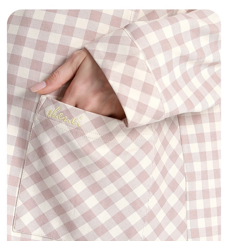 Maternity Pajamas Set  Unisex Anywear Mens Women’s Hospital Nursing Nightgown Maternity Outfit Breastfeeding Clothes for Man a woman in Brown Checkered Plaid