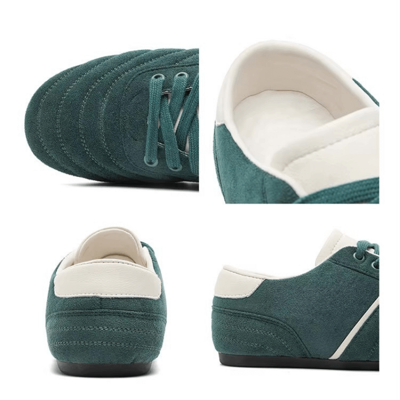 Men&rsquo;s man mens Casual Flat Bottom Running Commuter Collection Comfortable Breathable Sport Sneakers trainers shoes in green