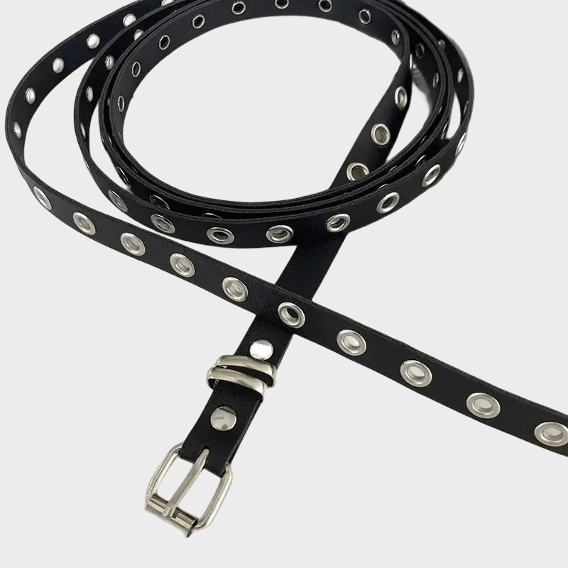 Women&rsquo;s woman womens Korean design, non-perforation-free double-layer accessory belt, female niche personality, versatile hot girl style accessories belts in black
