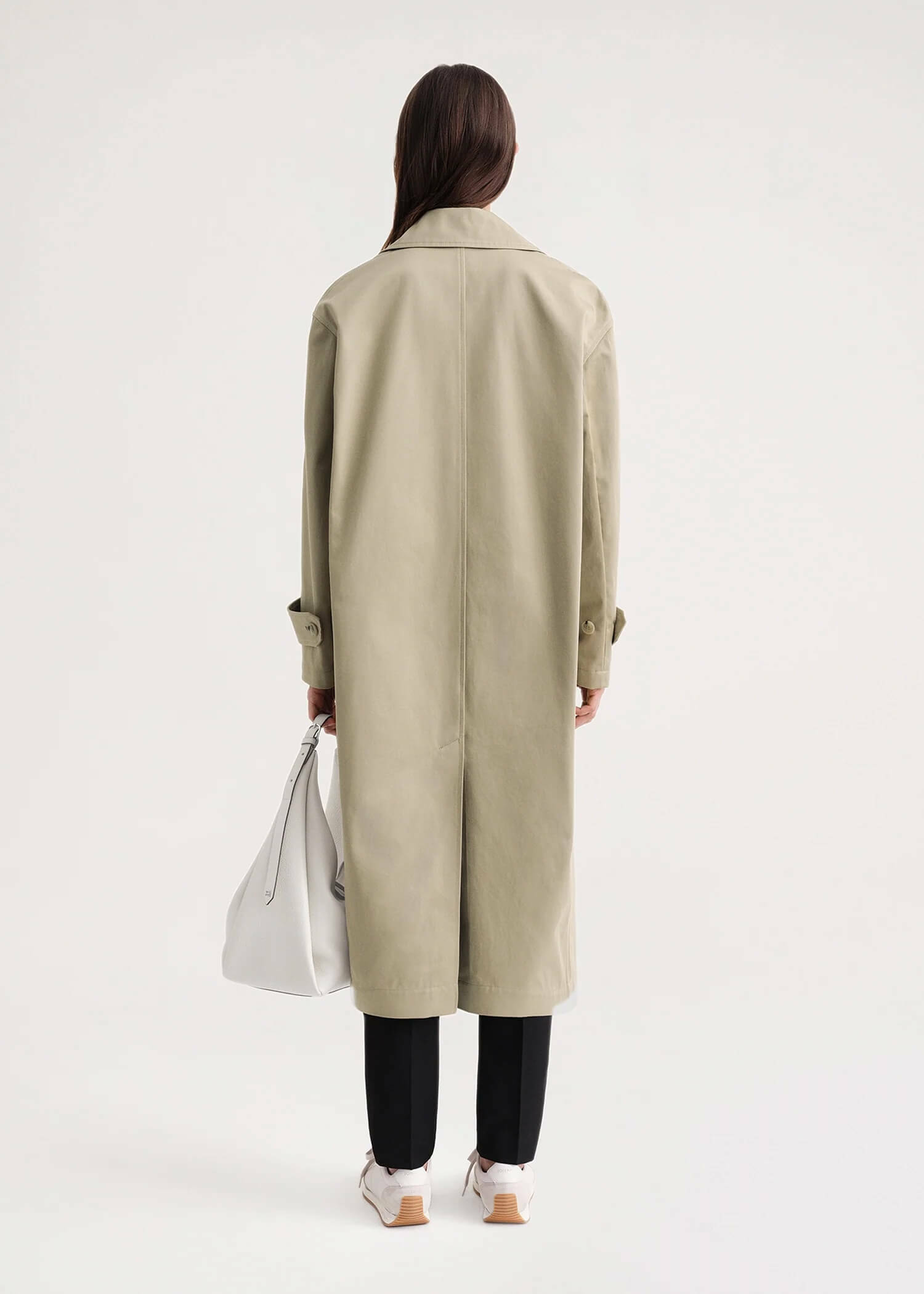 Trench Coat khaki   Women’s Winter Long Cotton Button Stand Collar Jackets Vintage Classic Vintage Plus Size womens Wind Coats commuter workwear Outerwear for petite size woman in beige
