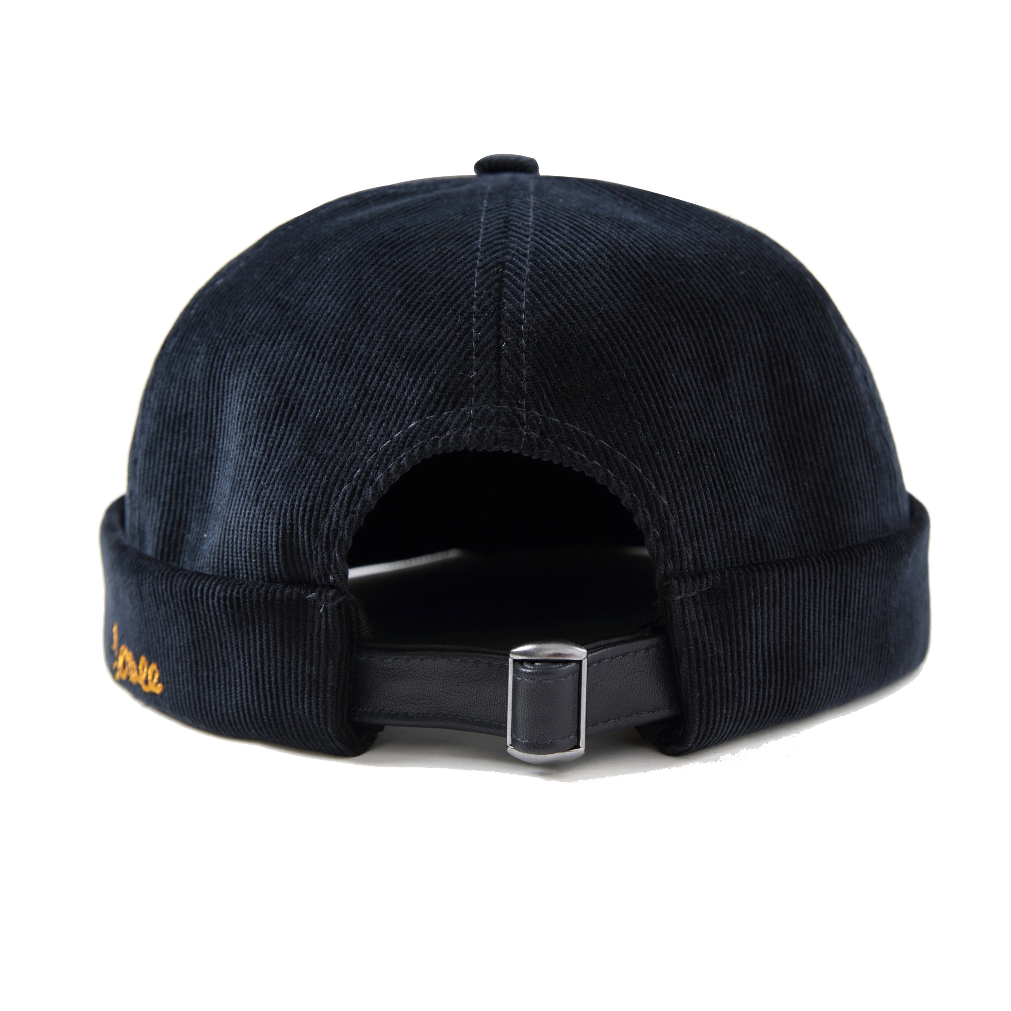 Sauce Skulcap  Unisex Anywear Men's Women’s Japanese Hat Fedoras Mens Miki Hats Ribbed Skullcaps Sailor's Cap Vintage Corduroy Fabric Embroidery Anti-deformation Size Adjustable Japan Caps for Man Woman in Dark Blue