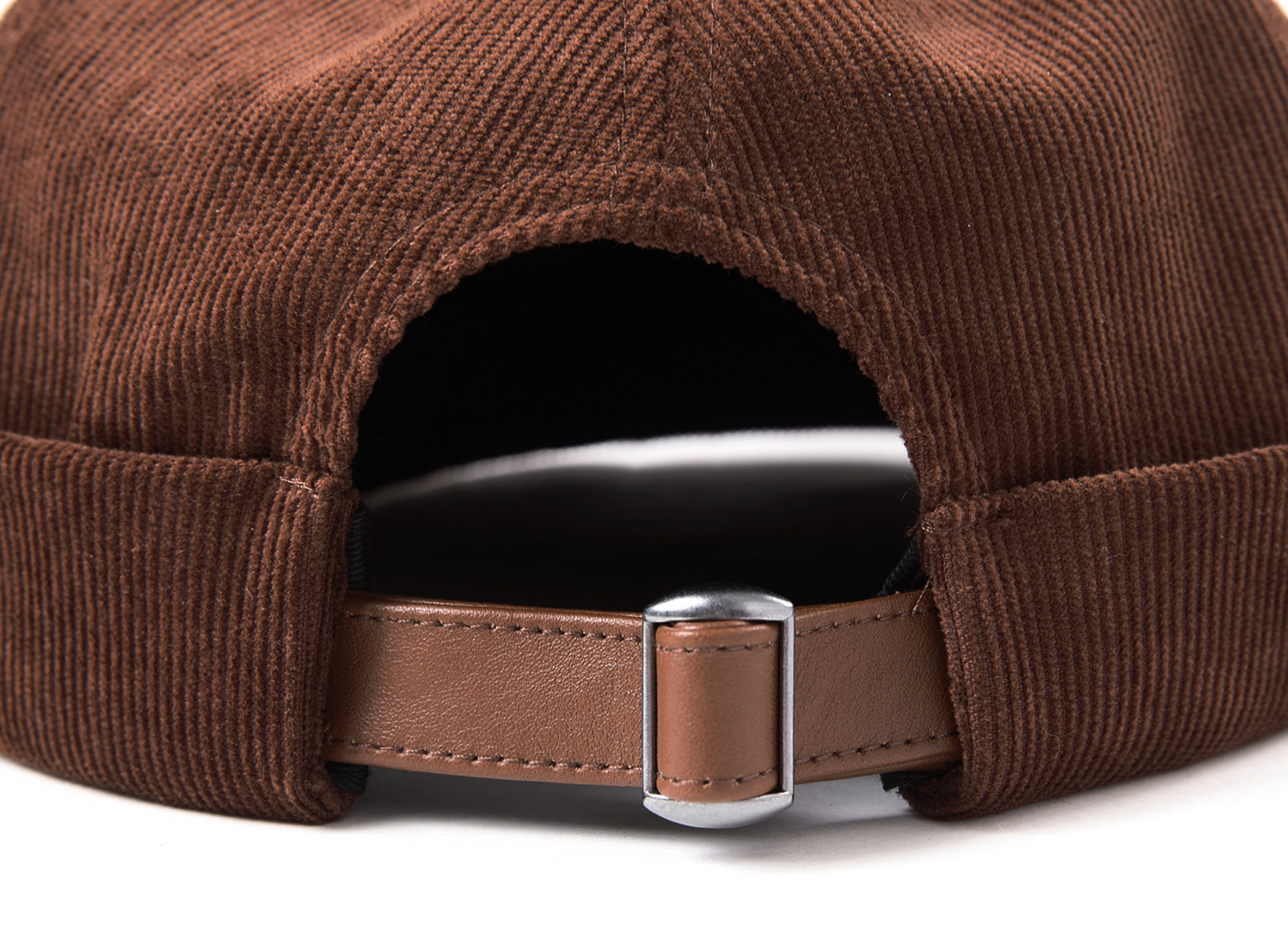 Sauce Skulcap  Unisex Anywear Men's Women’s Japanese Hat Fedoras Mens Miki Hats Ribbed Skullcaps Sailor's Cap Vintage Corduroy Fabric Embroidery Anti-deformation Size Adjustable Japan Caps for Man Woman in Dark brown 
