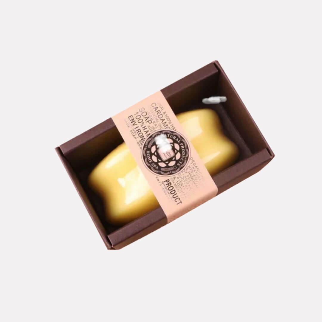 130g Lemon Soap Bar Goats Essential Oil bathroom toiletries for cleansing, bathing and shampooing