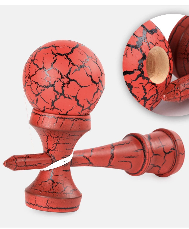 Kendama Toy   Unisex Japanese Regular Professional Ball Outdoor Skillful Juggling Ball Stress Ball Japan Early Education Wooden Toys for Children In red 