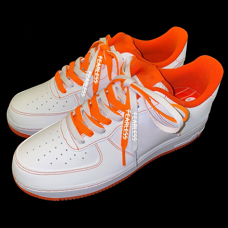 Reflective Shoe Lace 47" / 55"/ 63"   Unisex Anywear Mens Women’s 3M Laces Colorful Fearless Shoelace for AJ1 AF1 Shoelaces Laces Trends for Man Woman Orange 