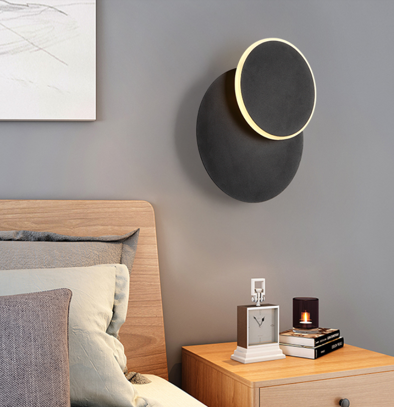 Modern LED Wall Lamp for Living Room Bedside Hallway Home Lamps Decoration Lighting Fixture Luminaire Wood Sconce Light Indoor Nordic Trendy in Black White Wood