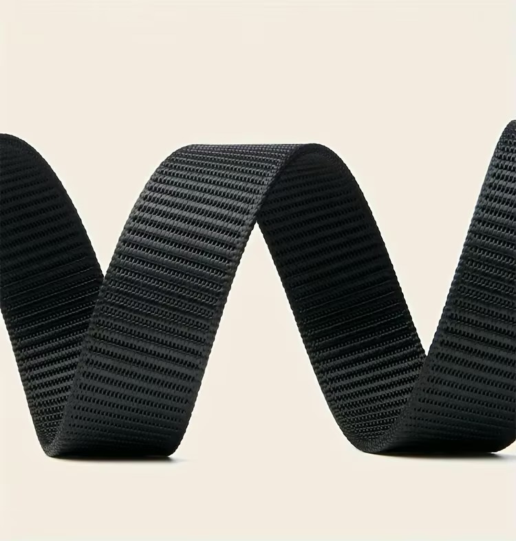 Women&rsquo;s woman womens Men&rsquo;s man mens Unisex Genflex Gender Neutral Genderfluid Casual Metal Buckle latch canvas Waistband solid pattern summer holiday getaway wfh commute office workwear Belt Fashion belts accessories in dark slate blue