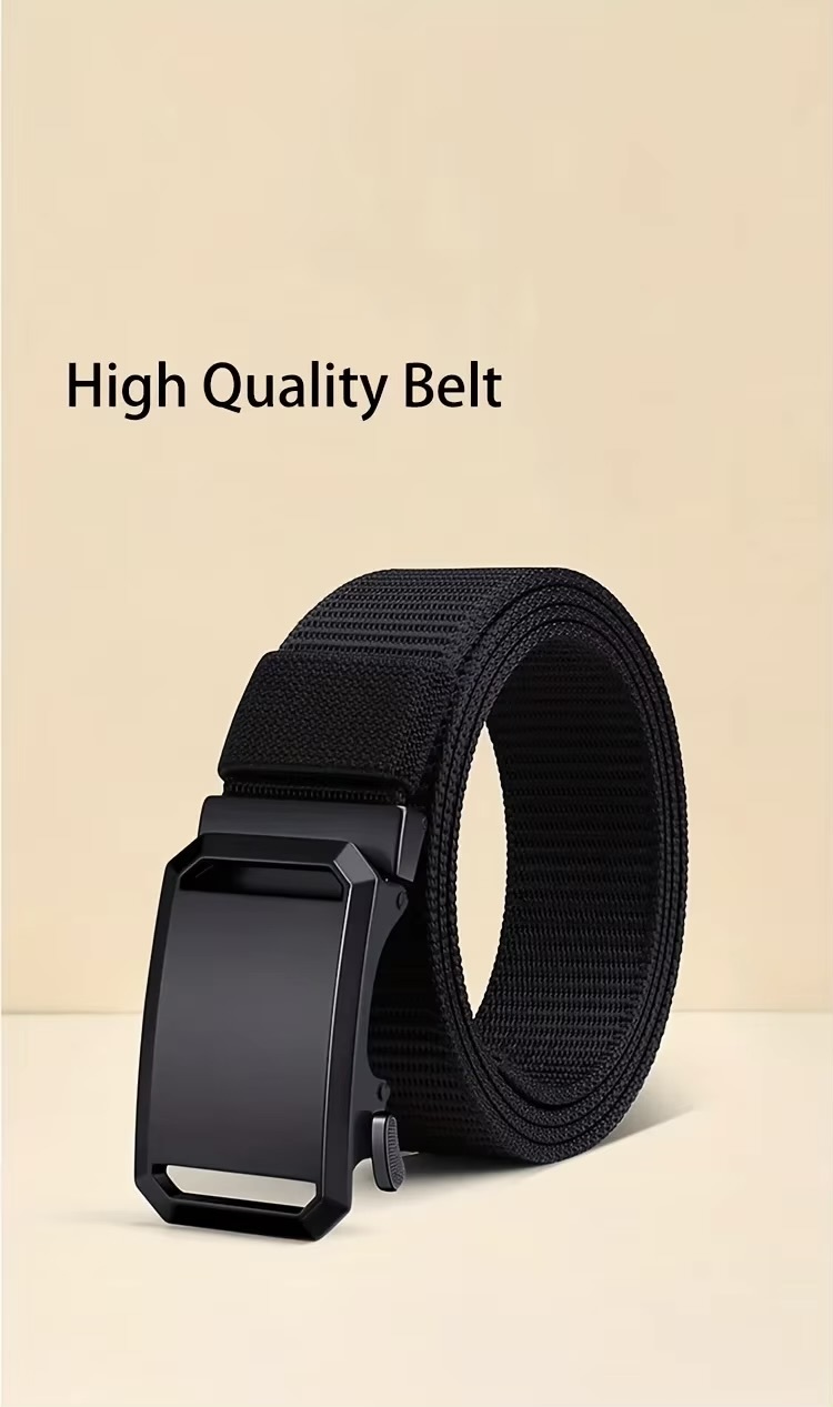 Women&rsquo;s woman womens Men&rsquo;s man mens Unisex Genflex Gender Neutral Genderfluid Casual Metal Buckle latch canvas Waistband solid pattern summer holiday getaway wfh commute office workwear Belt Fashion belts accessories in black