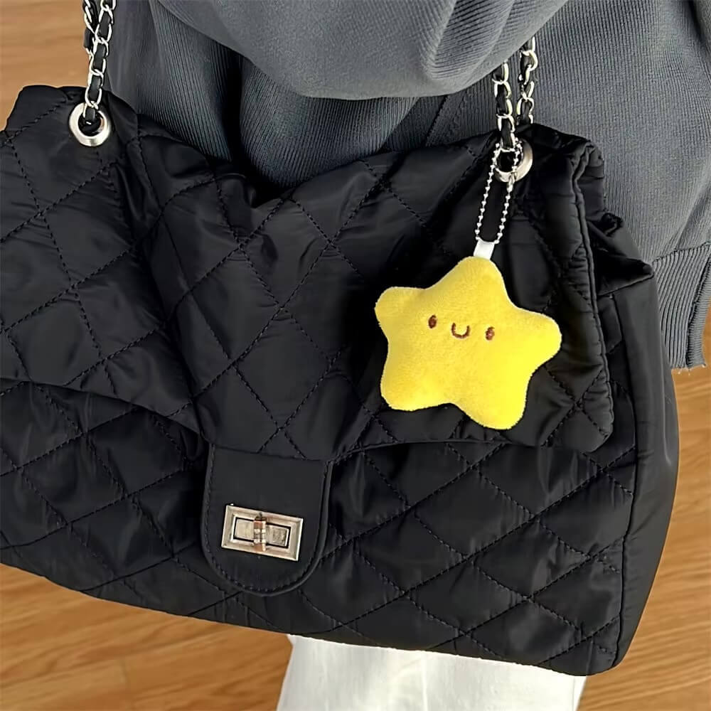 Five Star Plush Doll   Cute Creative Cartoon Characters pendant plush stuffed dolls Toys  keychains gifts bags accessories Decorations Girl Jelly Cat gifting in yellow