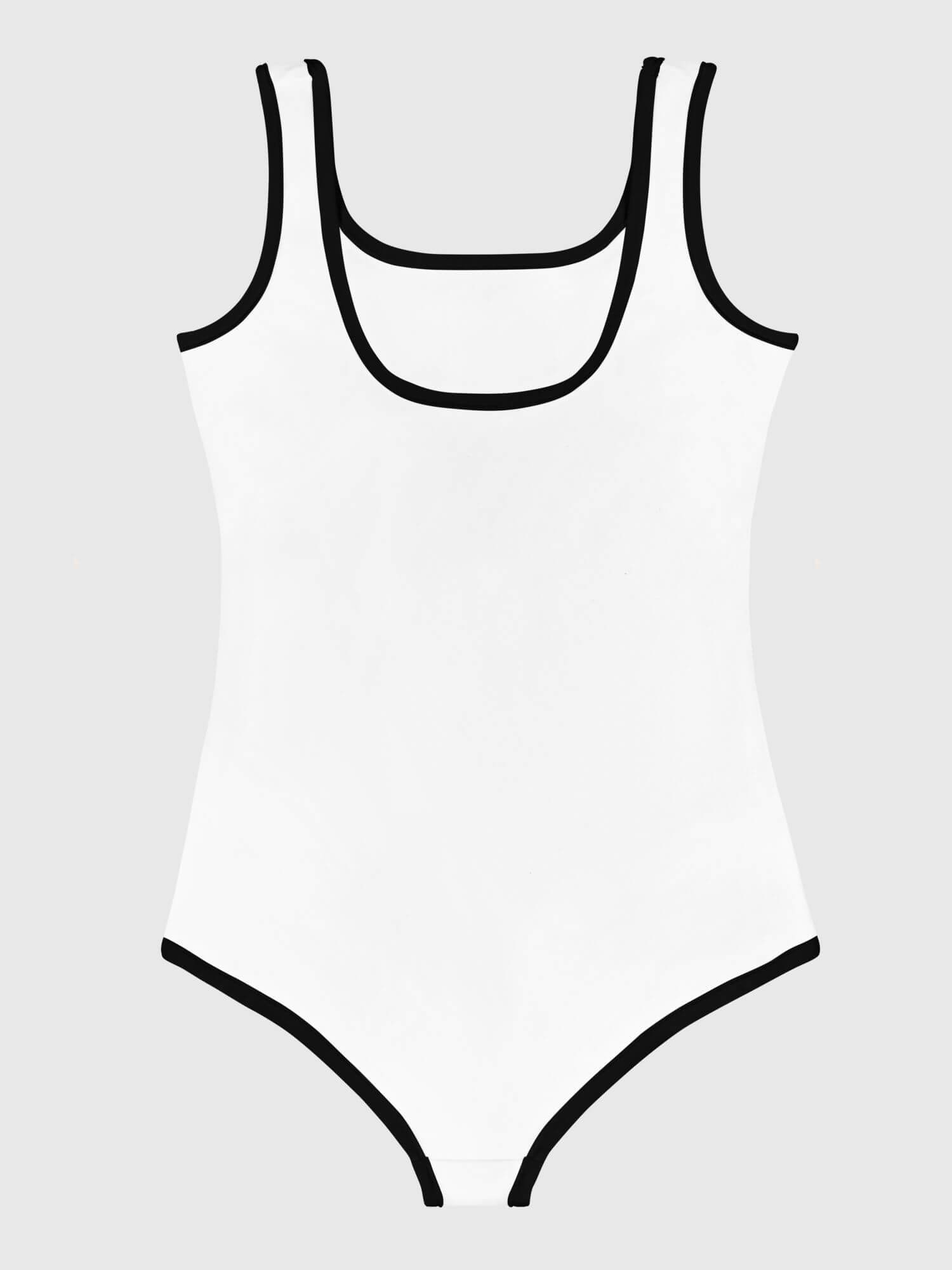 Kids Swimsuit white     Girls paint splatter tank straps scoopneck swimsuits for girl with black trim design children’s swimwear