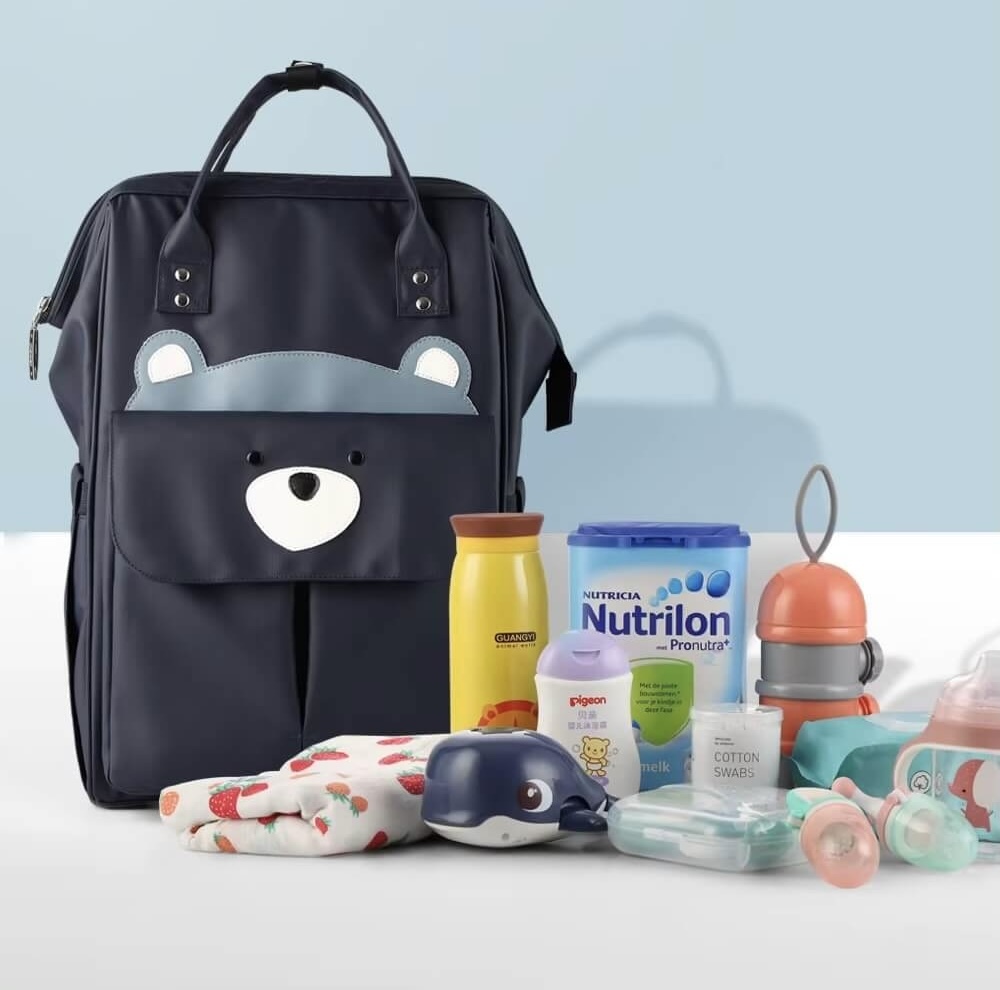 Mommy Maternity Nursing Modern Backpack Large Capacity Waterproof Cartoon Design Travel Stroller Nappy Diaper Change Bags Backpacks in Red, Dark navy blue, Coffee brown, Orange, Green