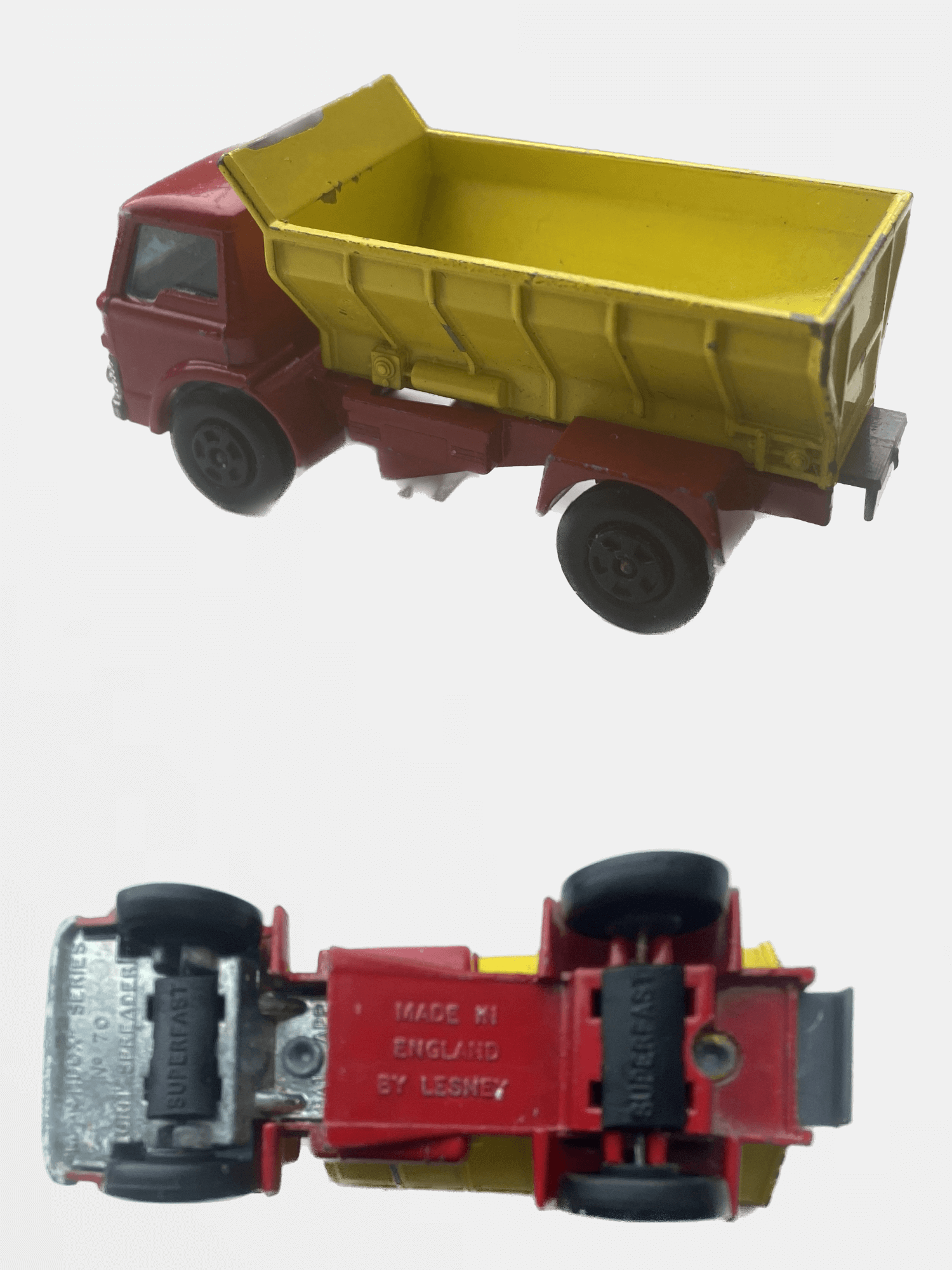 Matchbox 70 Grit-Spreading Truck Diecast Toy Car Vintage Lesney Yellow England c1960s Collectors Antique Original Toys Cars Trend Collectible Collection