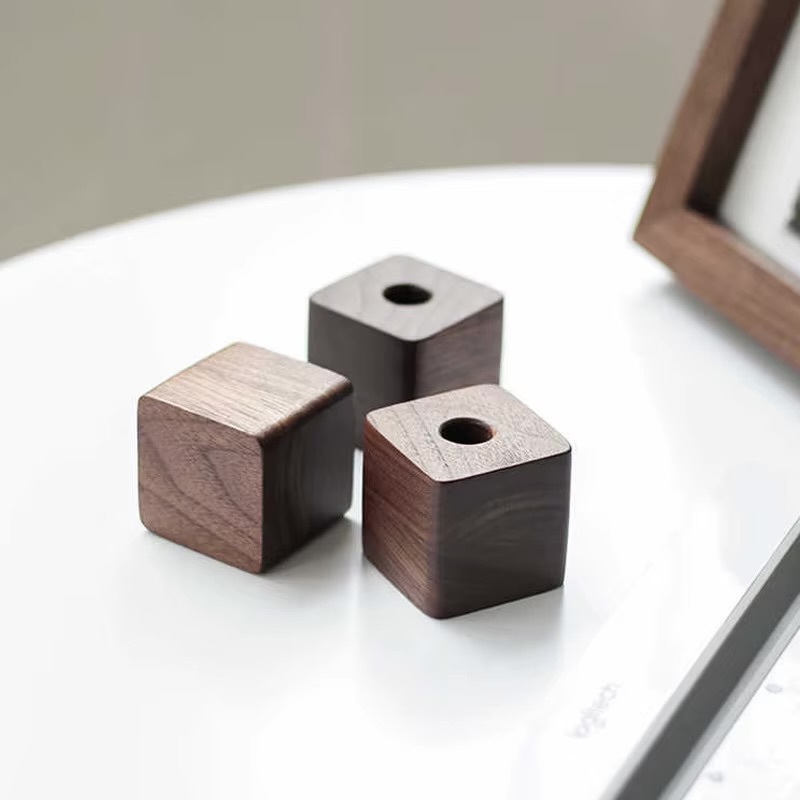 Wooden Pen Holder    Creative desktop storage ornaments Minimalist furnishings supplies Multifunction box holders Office study room stationary accessories in Beech-, Walnut-, wood