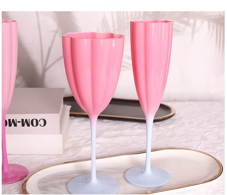 Retro Goblet Flower Cup Pink Wine glasses