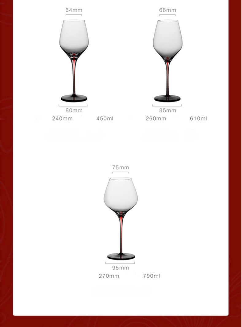 Wine Glass size chart