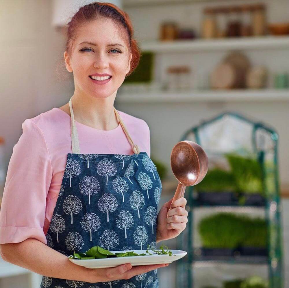 1-Piece 1PC Soup Spoon Natural Japanese Wooden Soup Porridge Ramen Rice Long Handle Spoon ladle Cutlery Suitable for Family Restaurant ladles dining kitchen serveware utensils in brown