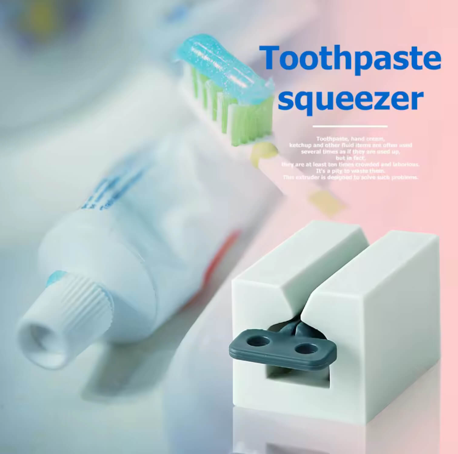 Toothpaste Squeezer Toothpaste Holder Stand accessory Rolling Tube Manual Facial Wash Dispenser Versatile Bathroom Supplies accessories in light green